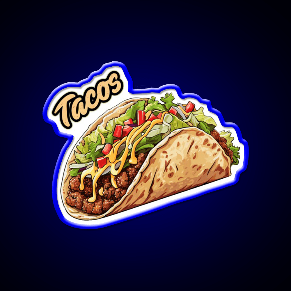 Taco Led Neon Sign Mexican Food Sign Wall Light Rgb Color - Shineneon