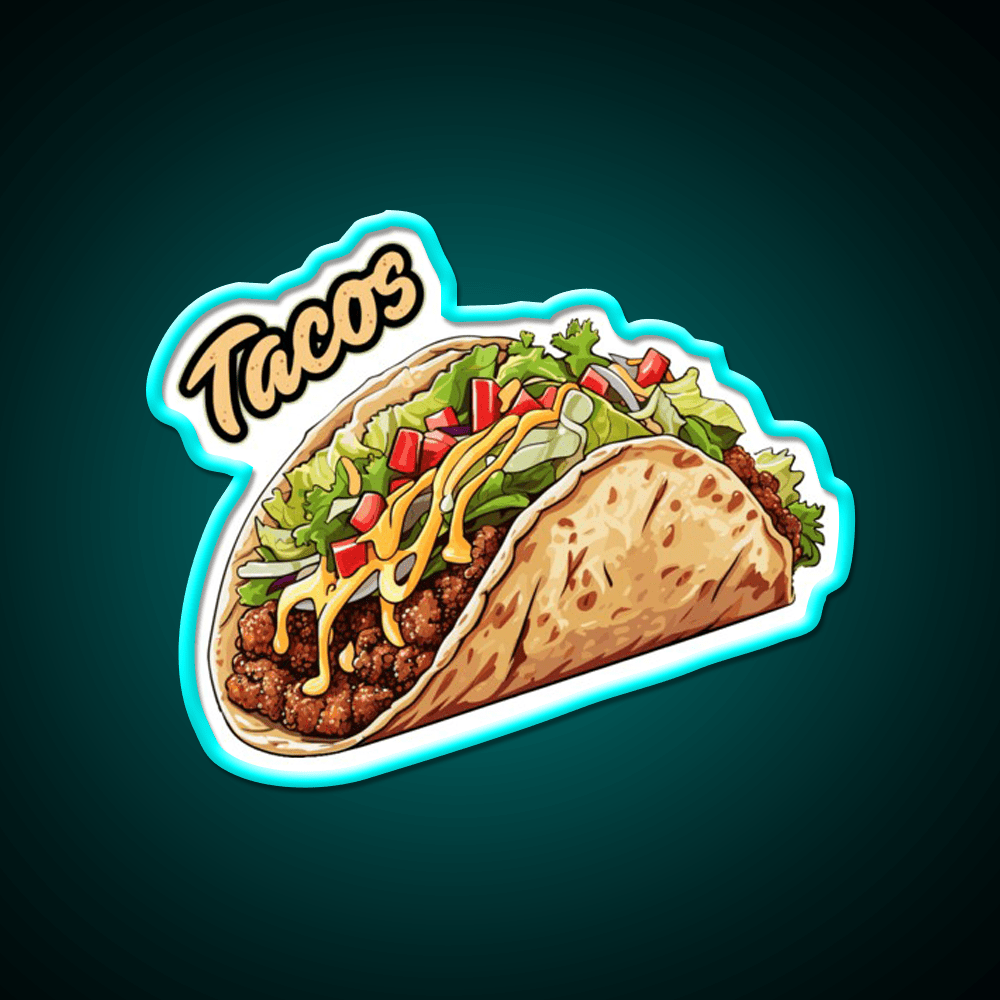Taco Led Neon Sign Mexican Food Sign Wall Light Rgb Color - Shineneon