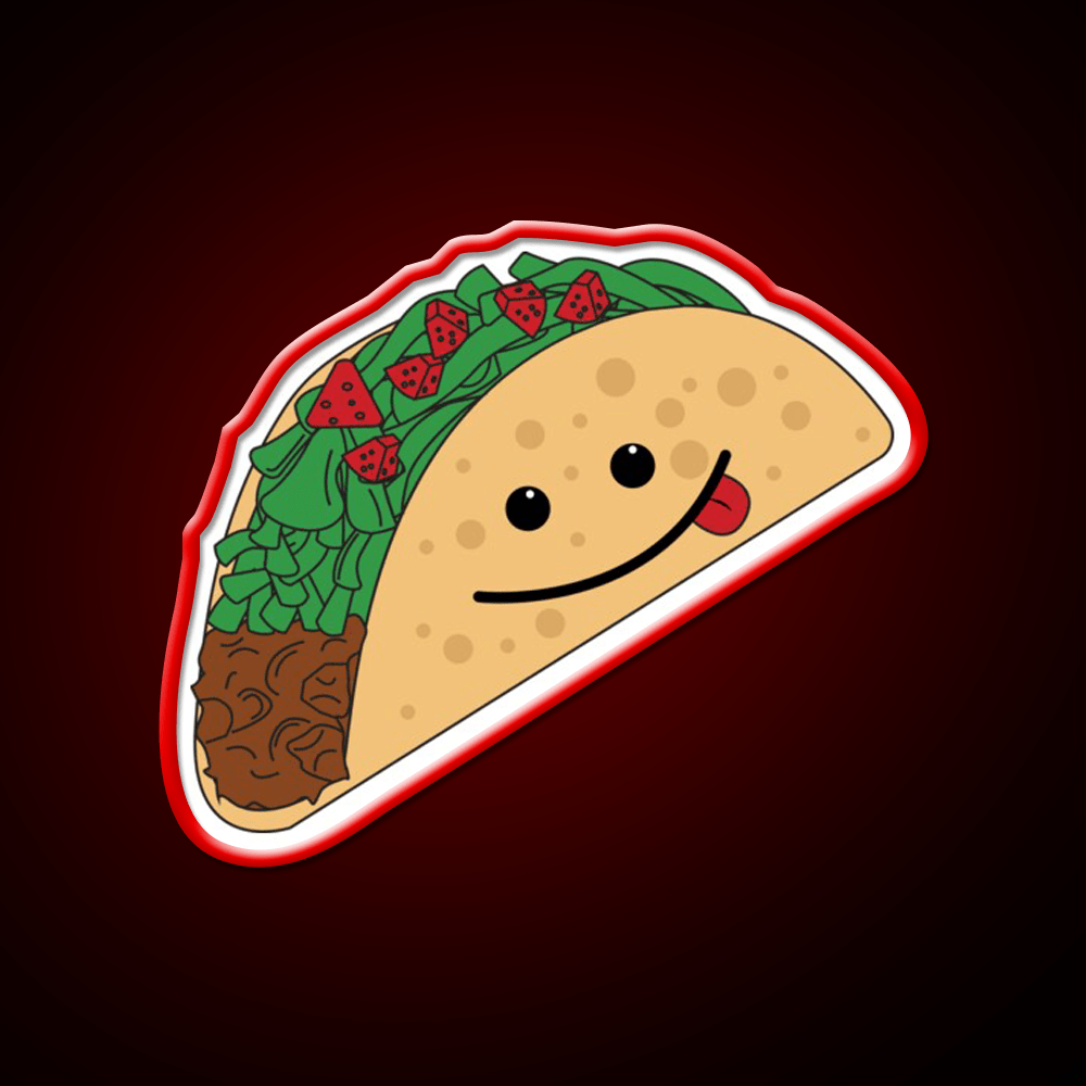 Taco Led Neon Sign Mexican Food Sign Wall Sign Kitchen Sign Rgb Color - Shineneon