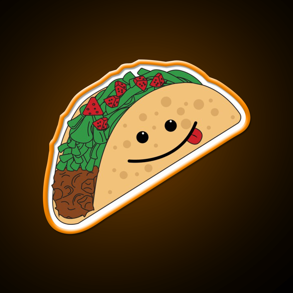 Taco Led Neon Sign Mexican Food Sign Wall Sign Kitchen Sign Rgb Color - Shineneon