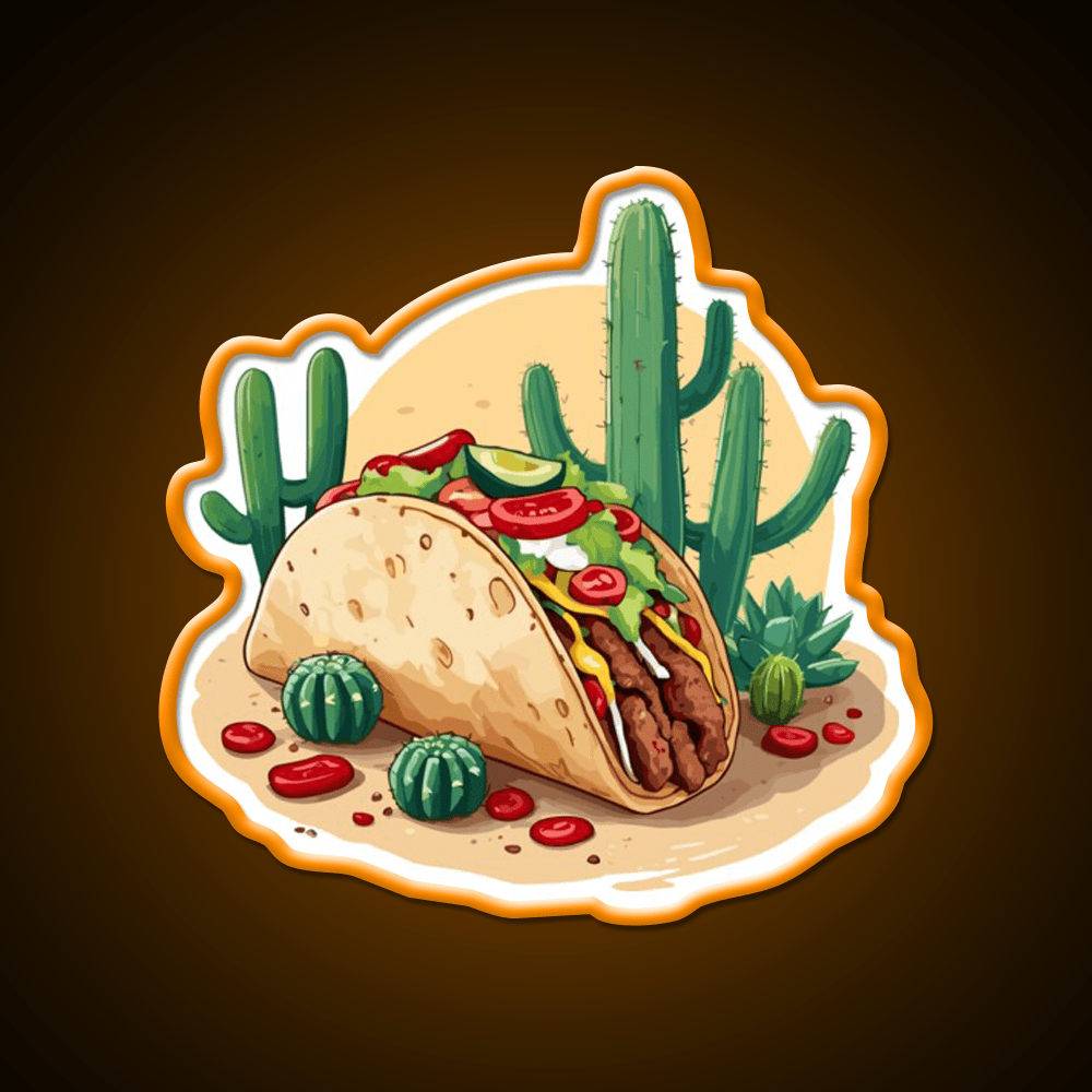Taco Lover Aesthetic Streetwear Taco Led Neon Sign Rgb Color - Shineneon