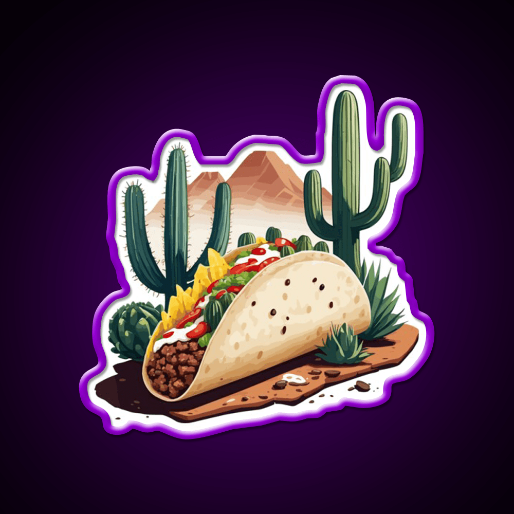 Taco Lover Aesthetic Taco Led Neon Sign Mexican Food Sign Rgb Color - Shineneon