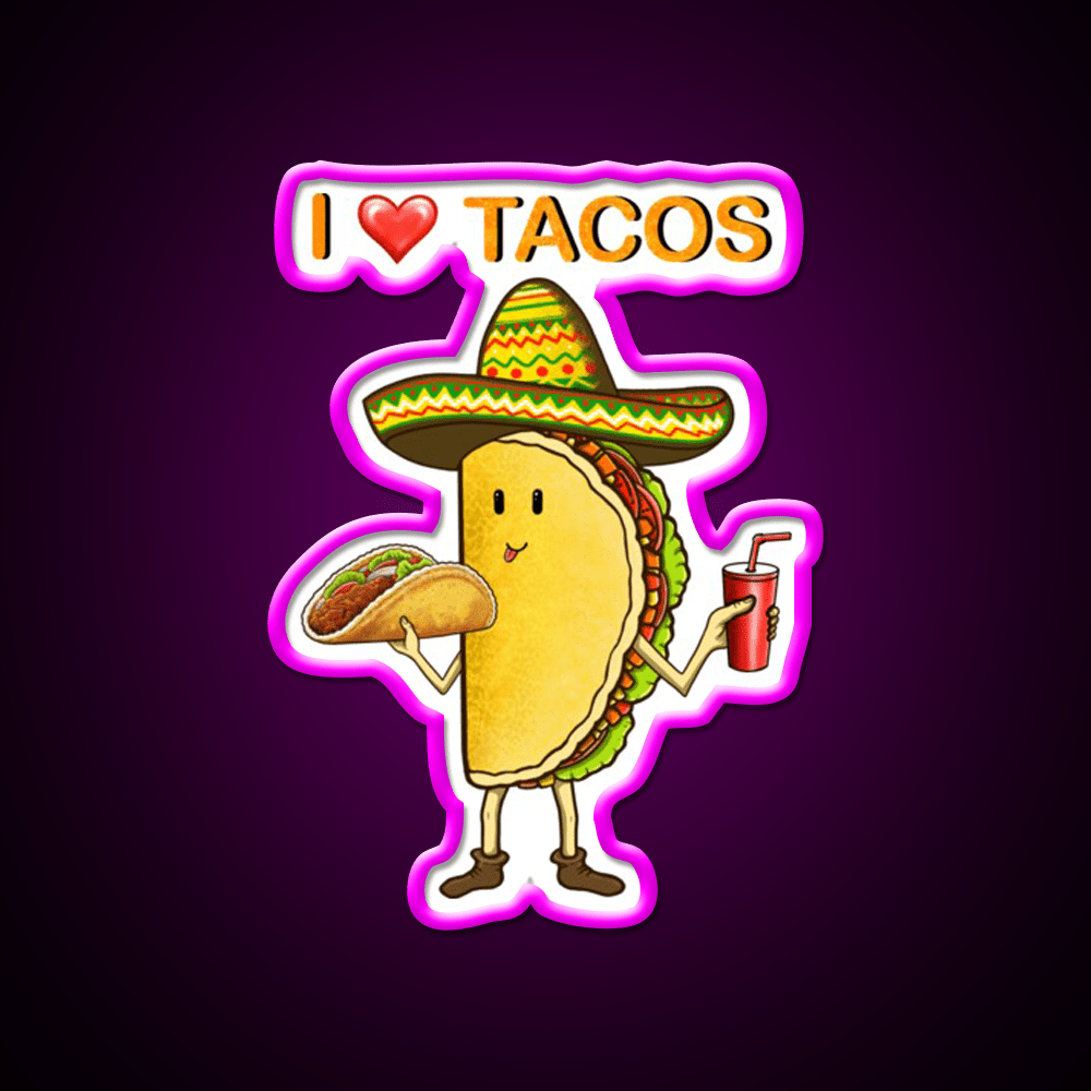 Taco Lover Taco Led Neon Sign Mexican Food Sign Kitchen Sign Rgb Color - Shineneon