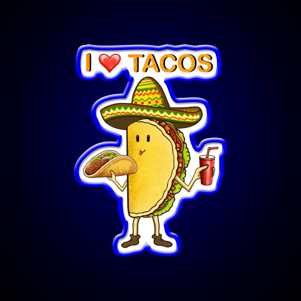 Taco Lover Taco Led Neon Sign Mexican Food Sign Kitchen Sign Rgb Color - Shineneon