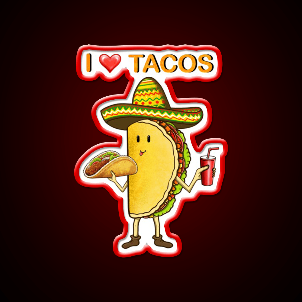 Taco Lover Taco Led Neon Sign Mexican Food Sign Kitchen Sign Rgb Color - Shineneon