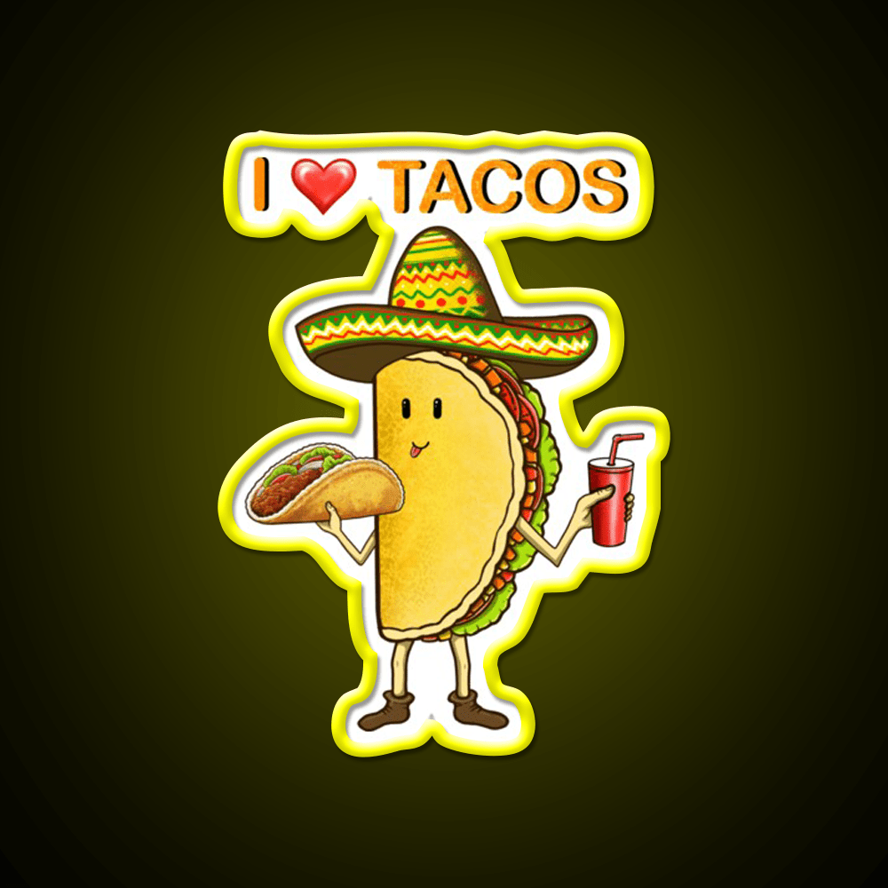 Taco Lover Taco Led Neon Sign Mexican Food Sign Kitchen Sign Rgb Color - Shineneon