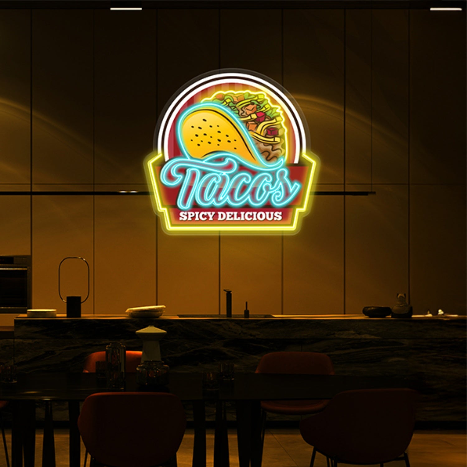 Taco Mexican Food Restaurant Decor Artwork Led Neon Sign Wall Art | Shineneon