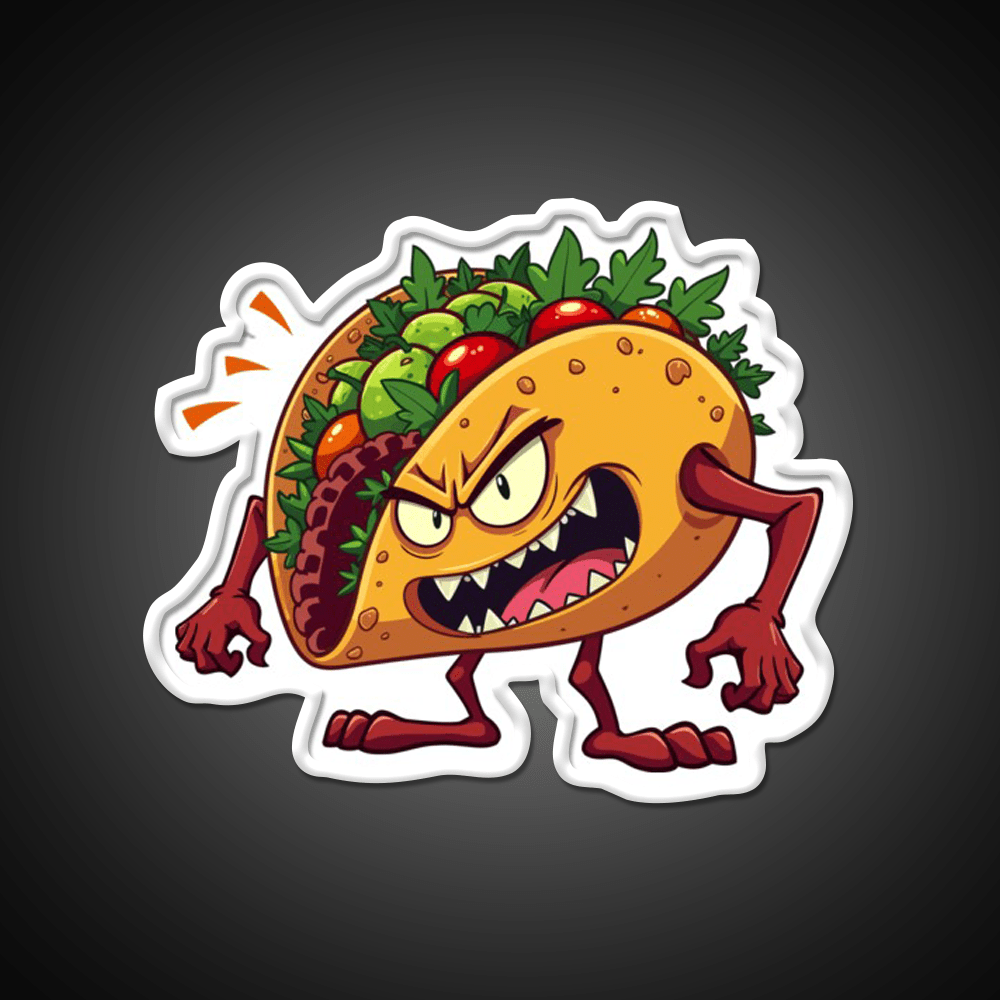 Taco Monster Taco Led Neon Sign Mexican Food Sign Rgb Color - Shineneon