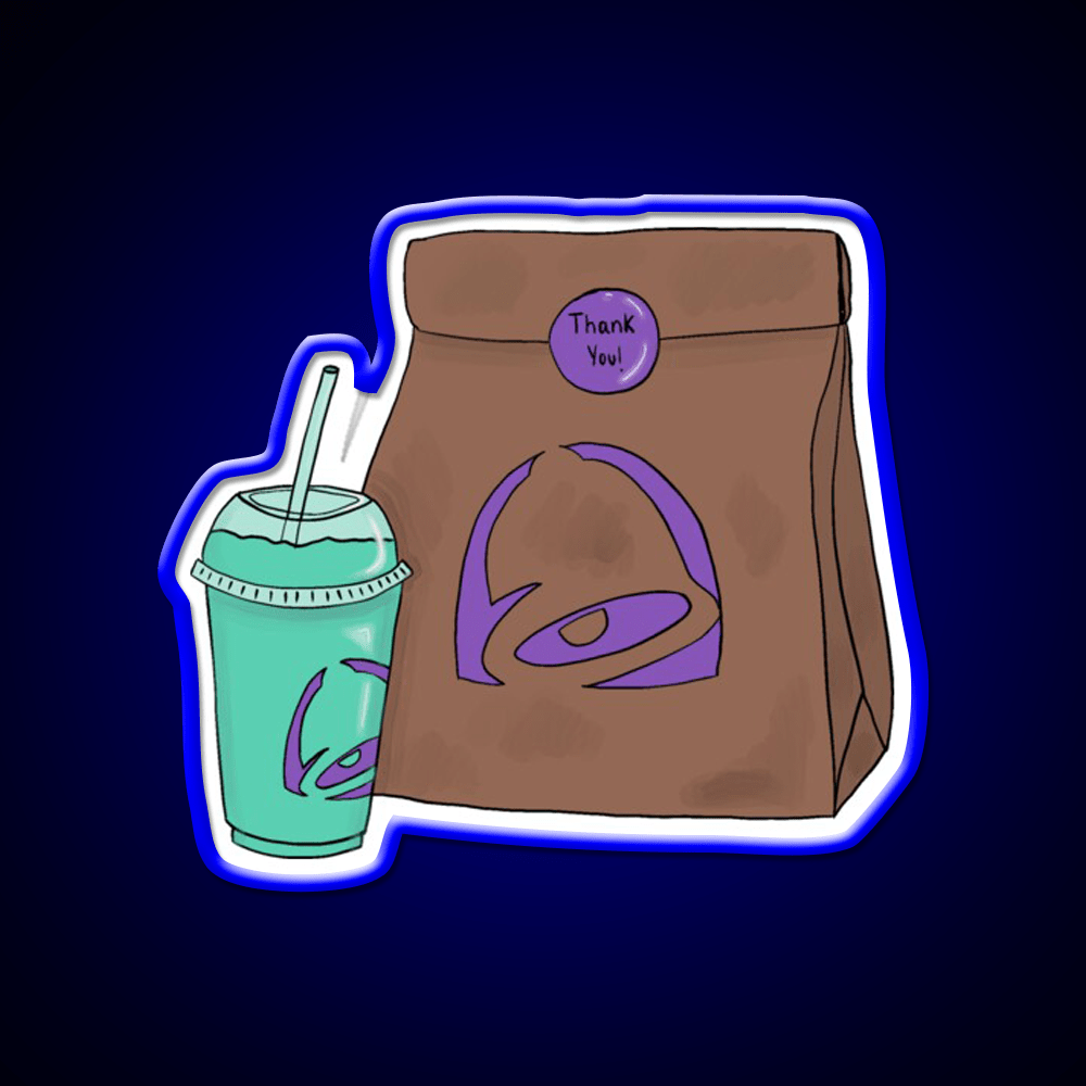 Taco Mystery Yummies Snack Food Led Neon Sign Rgb Color - Shineneon
