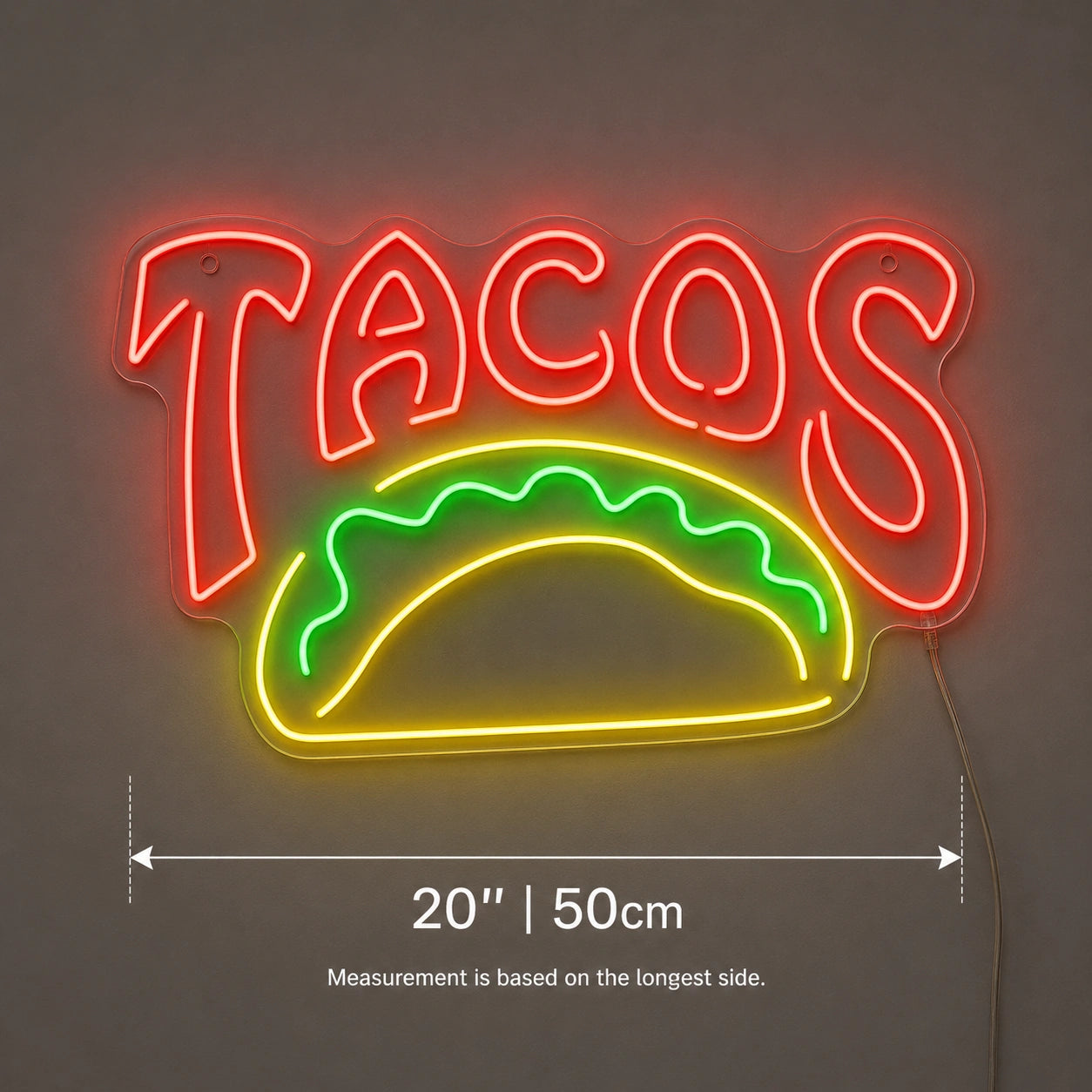 Taco Night Neon Sign LED Neon Sign size image