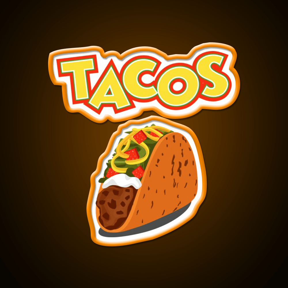 Taco Party Taco Led Neon Sign Mexican Food Sign Rgb Color - Shineneon
