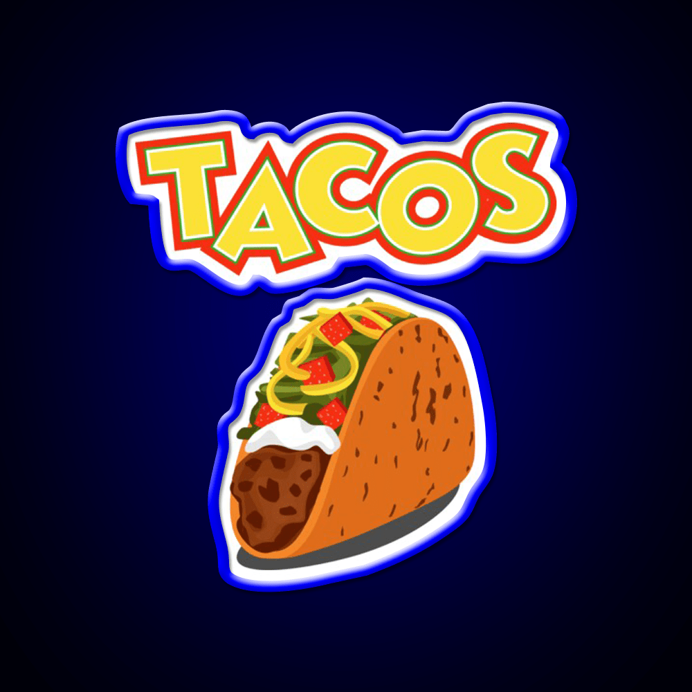 Taco Party Taco Led Neon Sign Mexican Food Sign Rgb Color - Shineneon