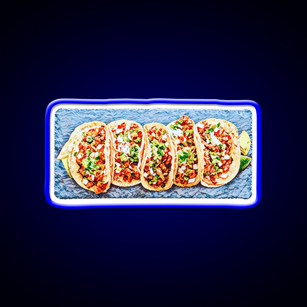 Taco Plate Taco Led Neon Sign Mexican Food Sign Rgb Color - Shineneon