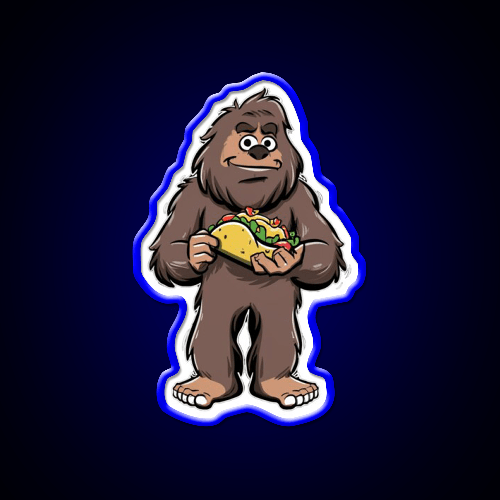 Taco Sasquatch Taco Led Neon Sign Mexican Food Sign Rgb Color - Shineneon