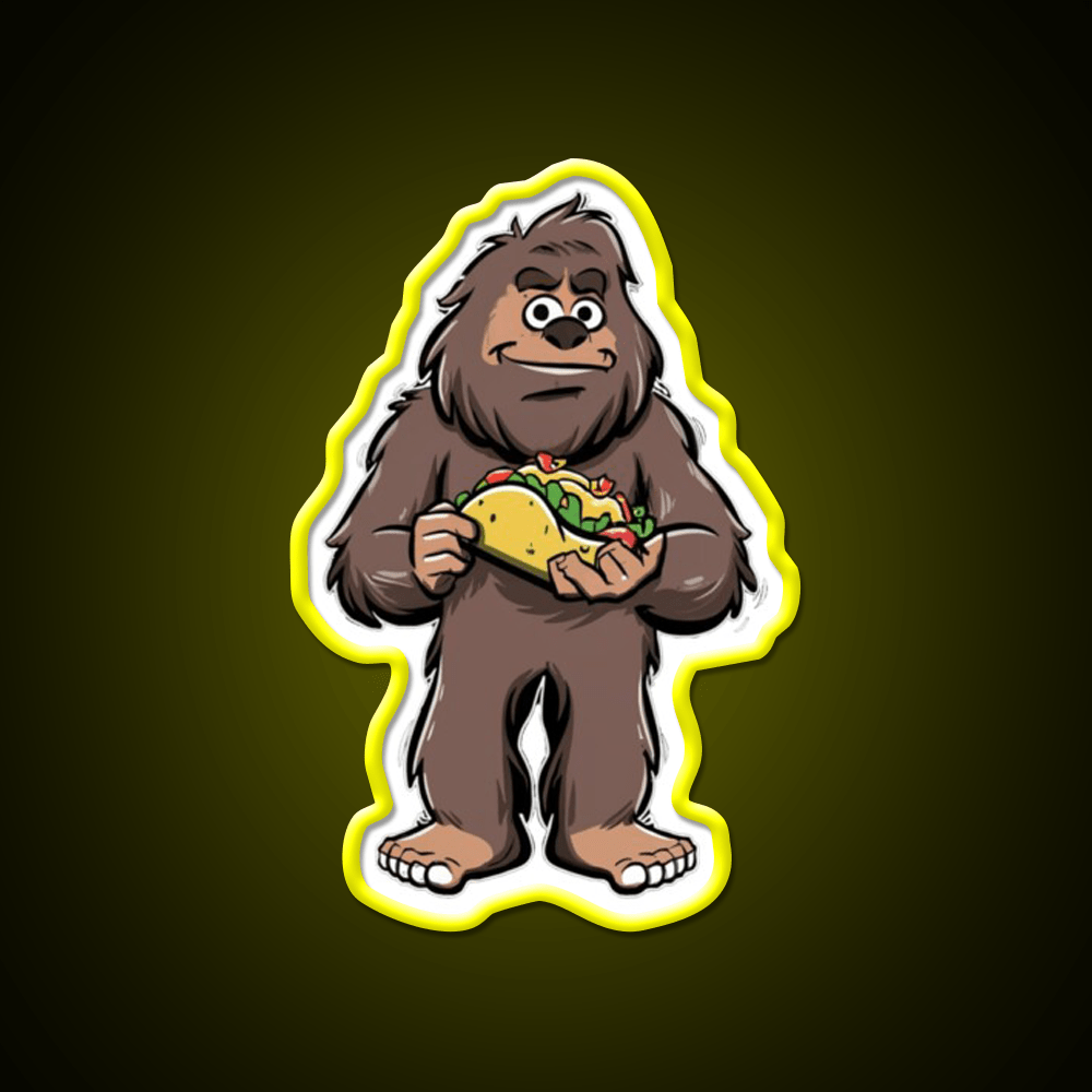 Taco Sasquatch Taco Led Neon Sign Mexican Food Sign Rgb Color - Shineneon