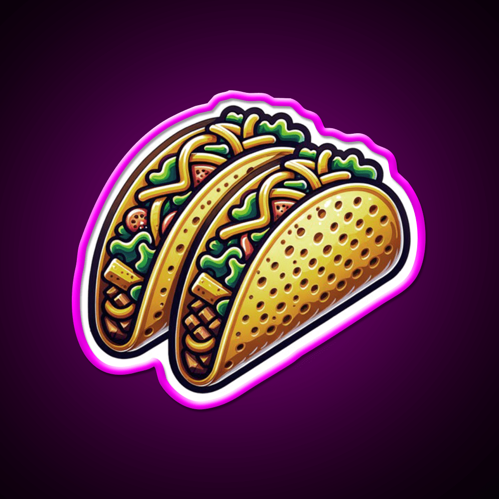 Taco Street Food Tacos Foodie Taco Led Neon Sign Rgb Color - Shineneon