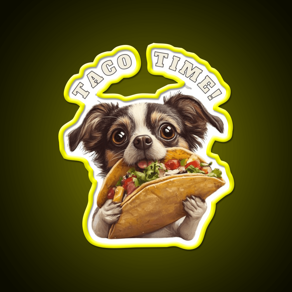 Taco Time Funny Gift For Taco Lovers Taco Led Neon Sign Rgb Color - Shineneon