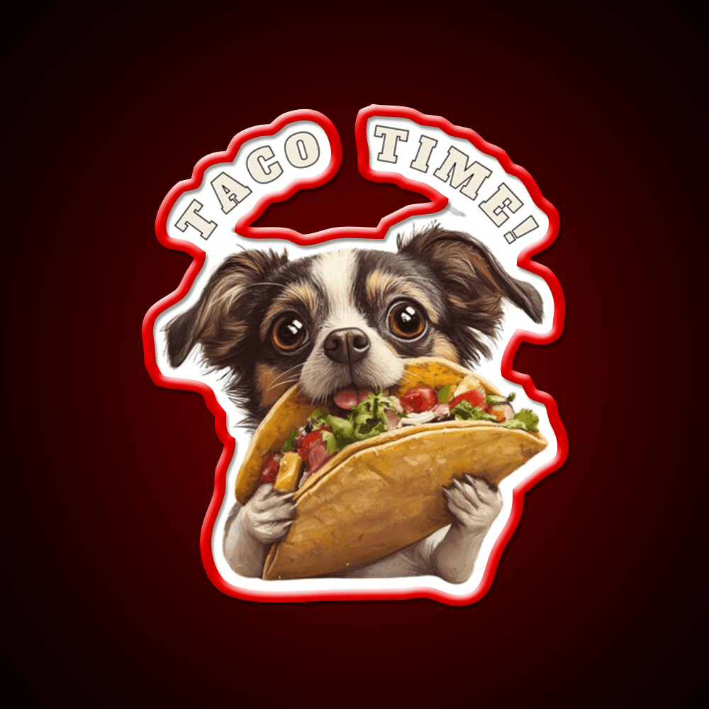 Taco Time Funny Gift For Taco Lovers Taco Led Neon Sign Rgb Color - Shineneon