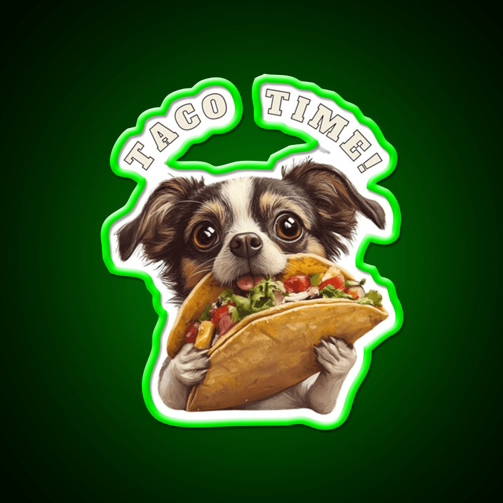 Taco Time Funny Gift For Taco Lovers Taco Led Neon Sign Rgb Color - Shineneon