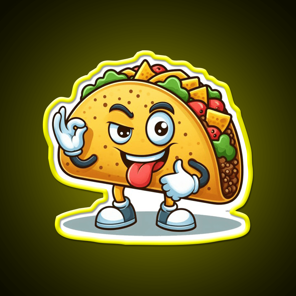 Taco Trump Lets Go Taco Funny Taco Led Neon Sign Rgb Color - Shineneon
