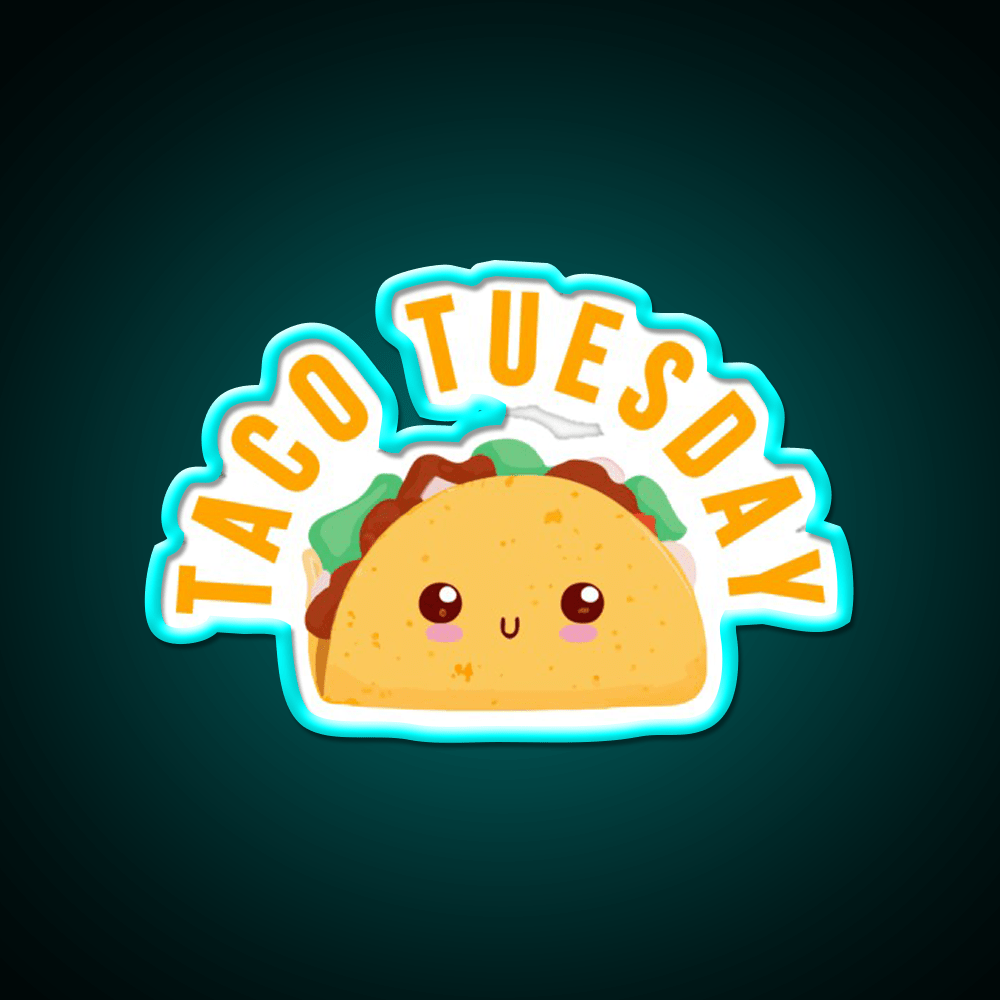 Taco Tuesday Gift Taco Lover Taco Led Neon Sign Rgb Color - Shineneon