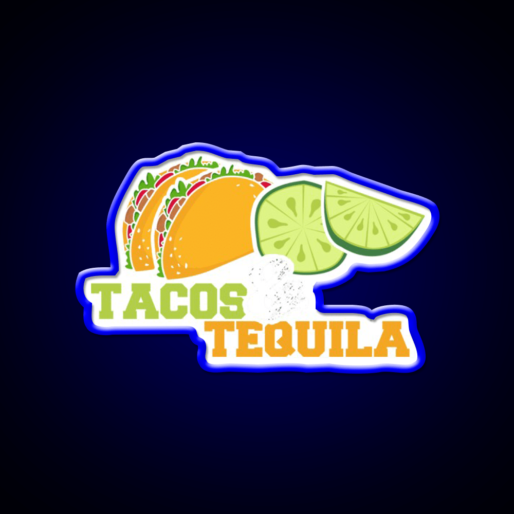 Tacos And Tequila Party Drink Tequila Led Neon Sign Bar Led Sign Rgb Color - Shineneon