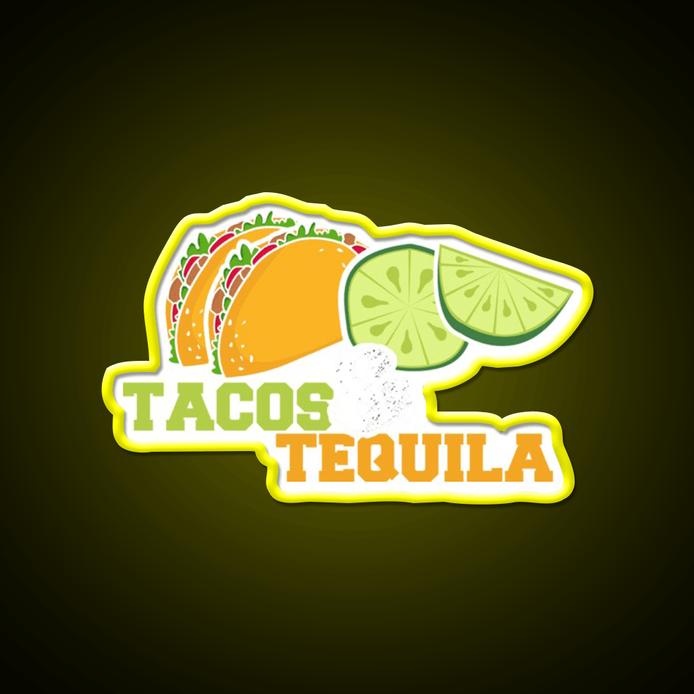 Tacos And Tequila Party Drink Tequila Led Neon Sign Bar Led Sign Rgb Color - Shineneon
