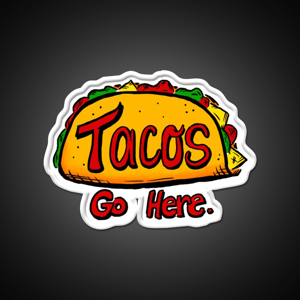 Tacos Go Here Mask Taco Led Neon Sign Mexican Food Sign Rgb Color - Shineneon