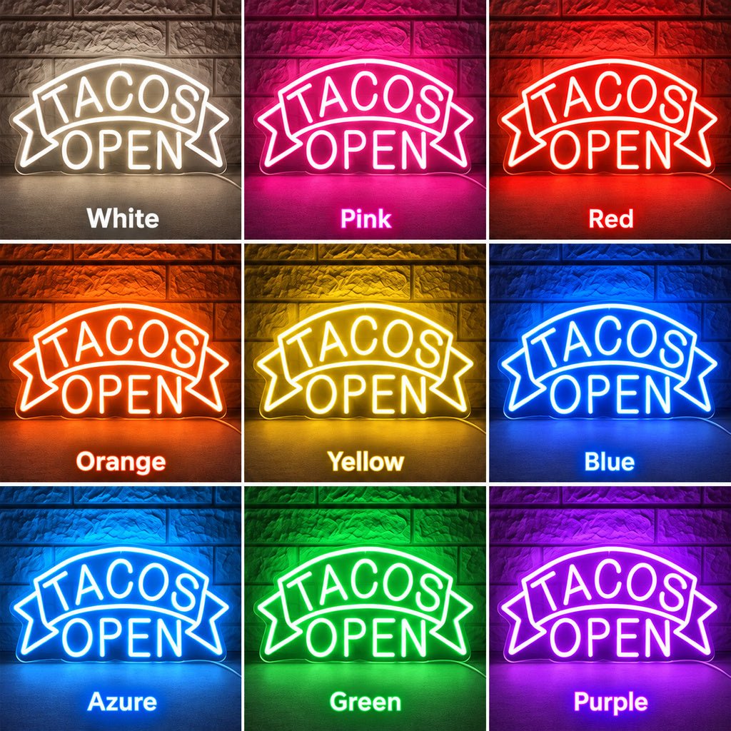 Tacos Open LED Neon Sign - Shineneon