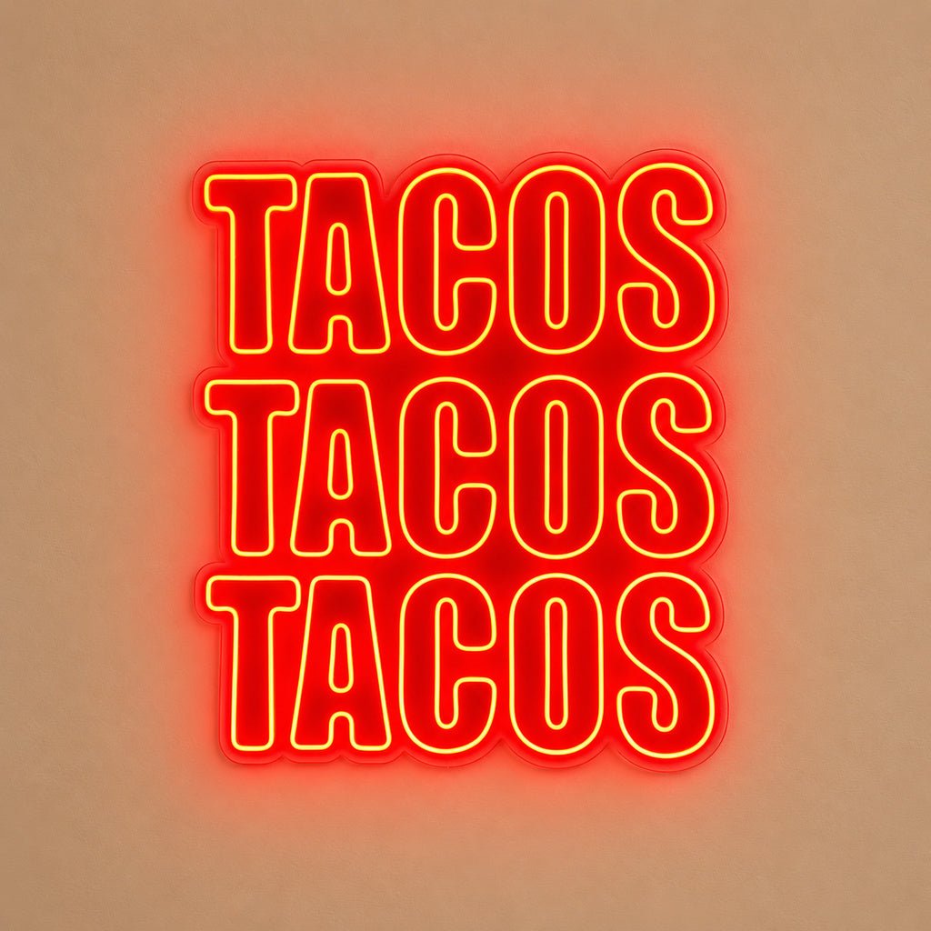 Tacos Tacos Tacos LED Neon Sign - Shineneon