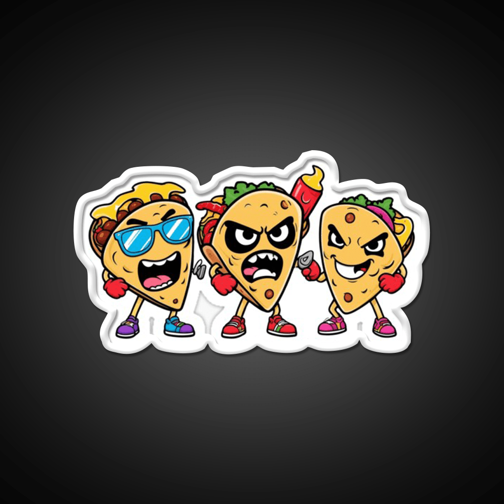Tacos With Attitude Spicy Humor In Urban Style Taco Led Neon Sign Rgb Color - Shineneon