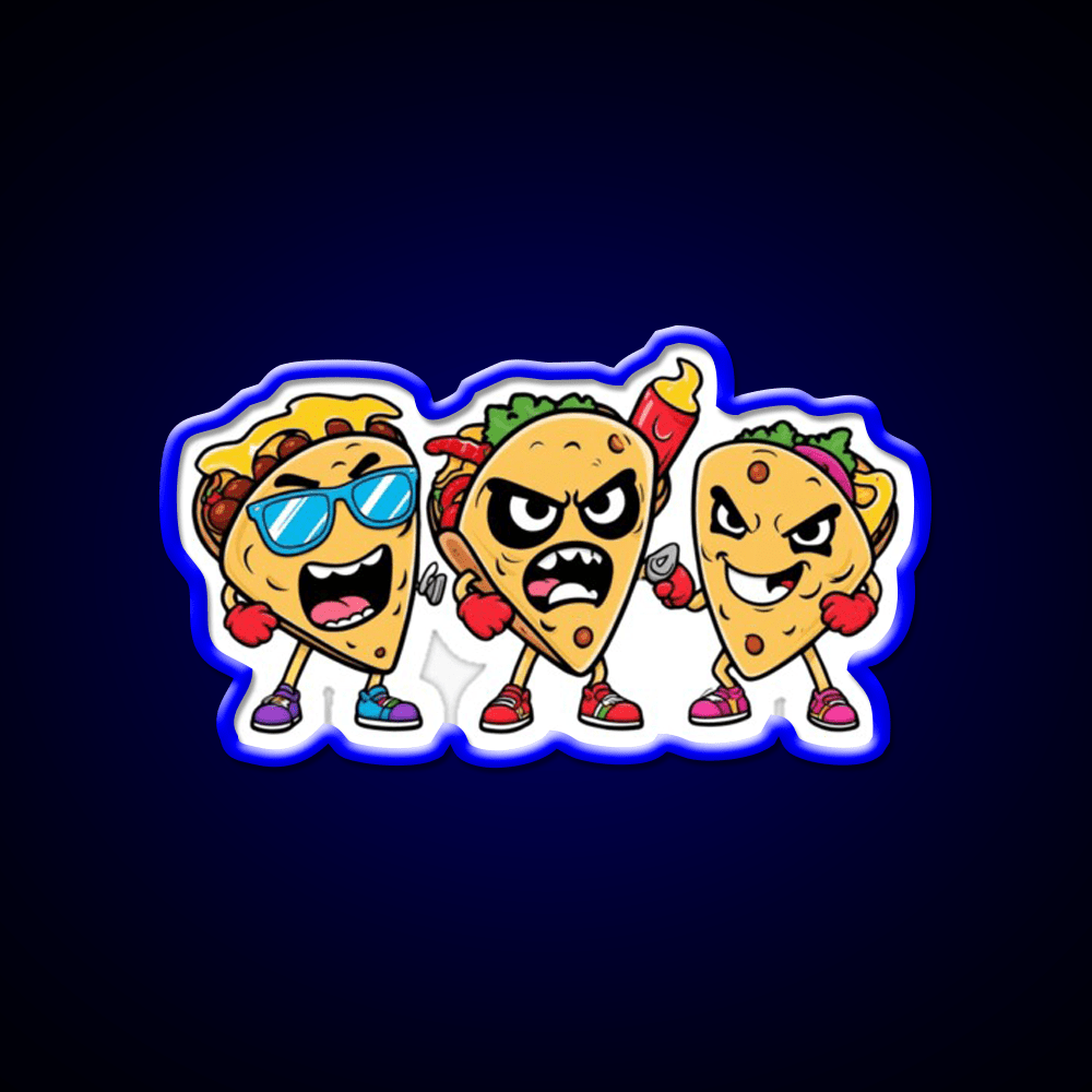 Tacos With Attitude Spicy Humor In Urban Style Taco Led Neon Sign Rgb Color - Shineneon