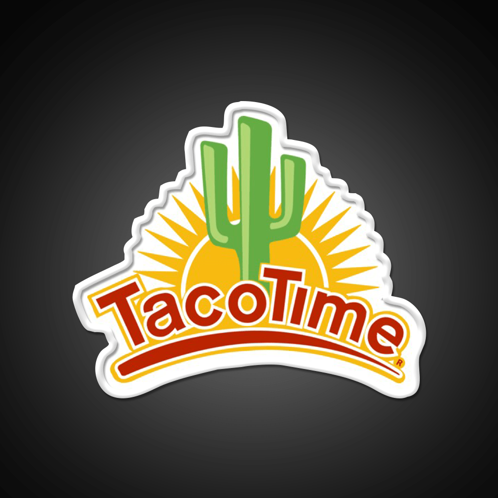 Tacotime Resto Fast Food Led Neon Sign For Burger Place Rgb Color - Shineneon