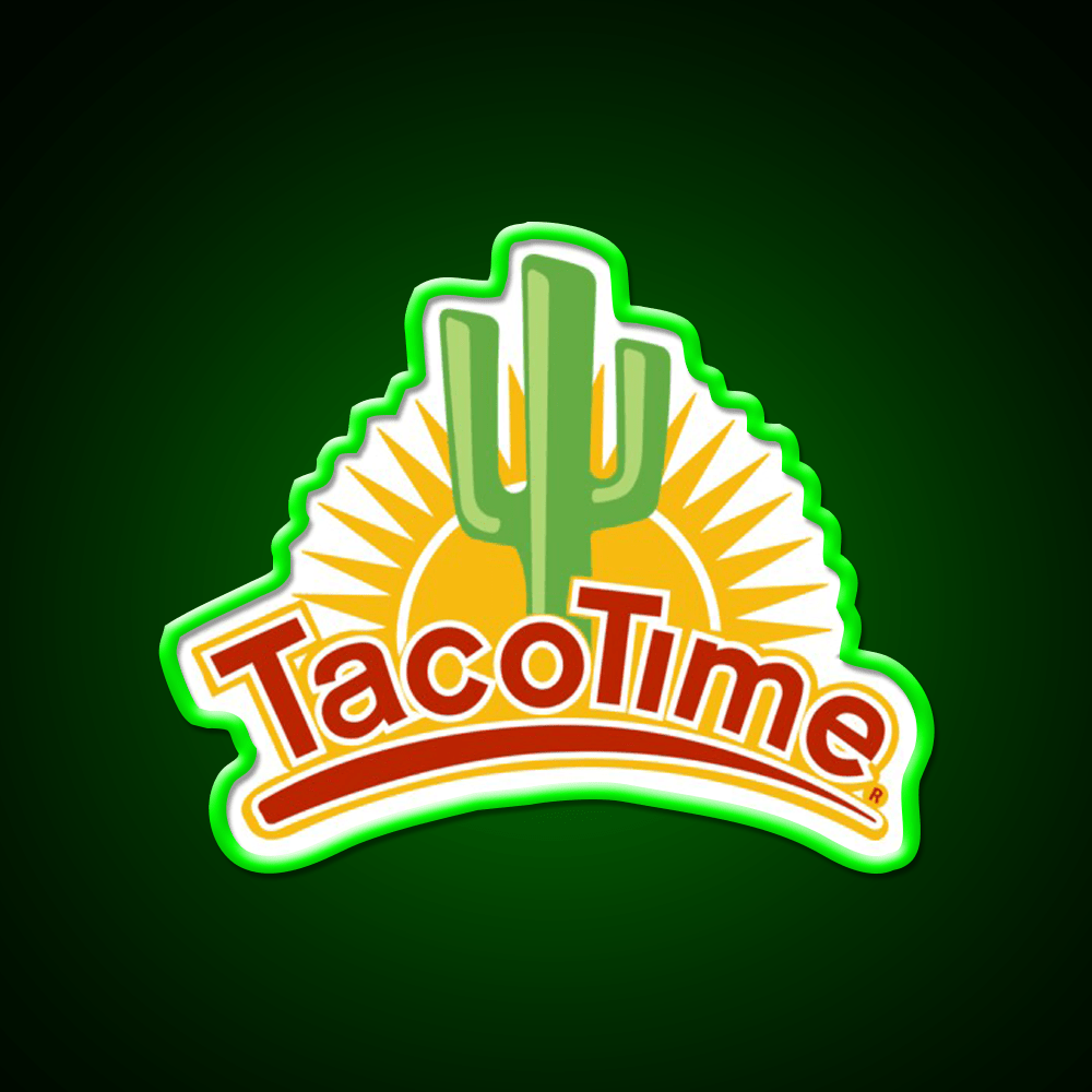 Tacotime Resto Fast Food Led Neon Sign For Burger Place Rgb Color - Shineneon