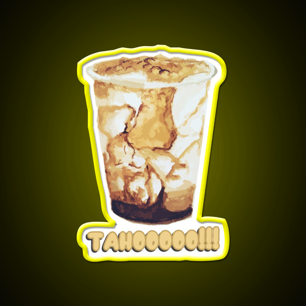 Taho Filipino Snack Food Led Neon Sign Rgb Color - Custom LED neon sign front view