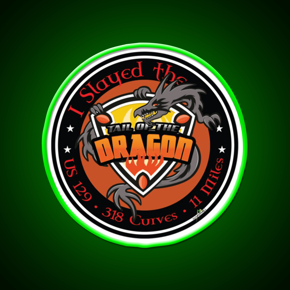 Tail Of The Dragon Road Us 129 Sports Car Whiskey Drink Bar Led Neon Sign Rgb Color - Shineneon