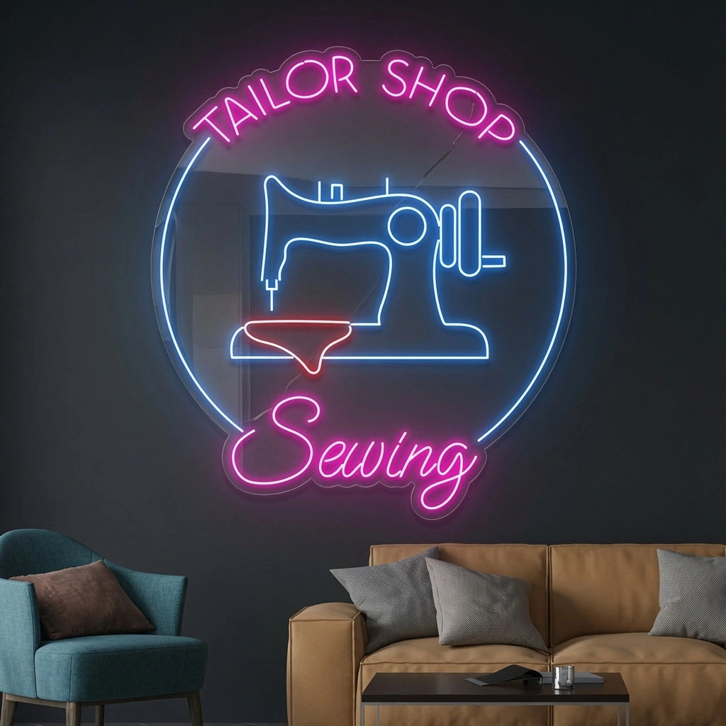 Tailor Shop Sewing LED Neon Sign - 04 Size Image
