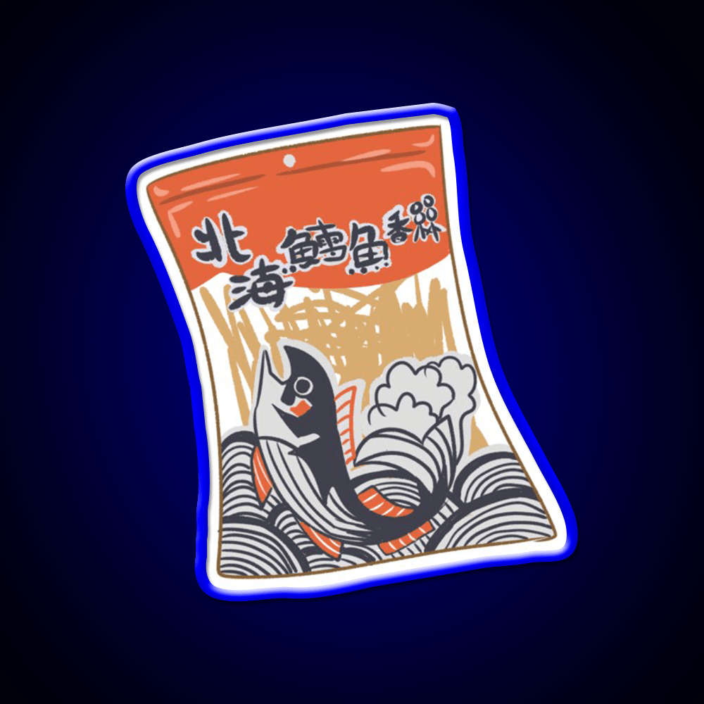 Taiwanese Dried Fish Snack Food Led Neon Sign Rgb Color - Shineneon