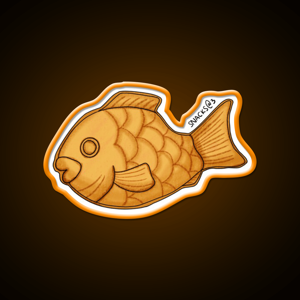 Taiyaki The Baked Fish Shaped Pastry Snack Food Led Neon Sign Rgb Color - Shineneon