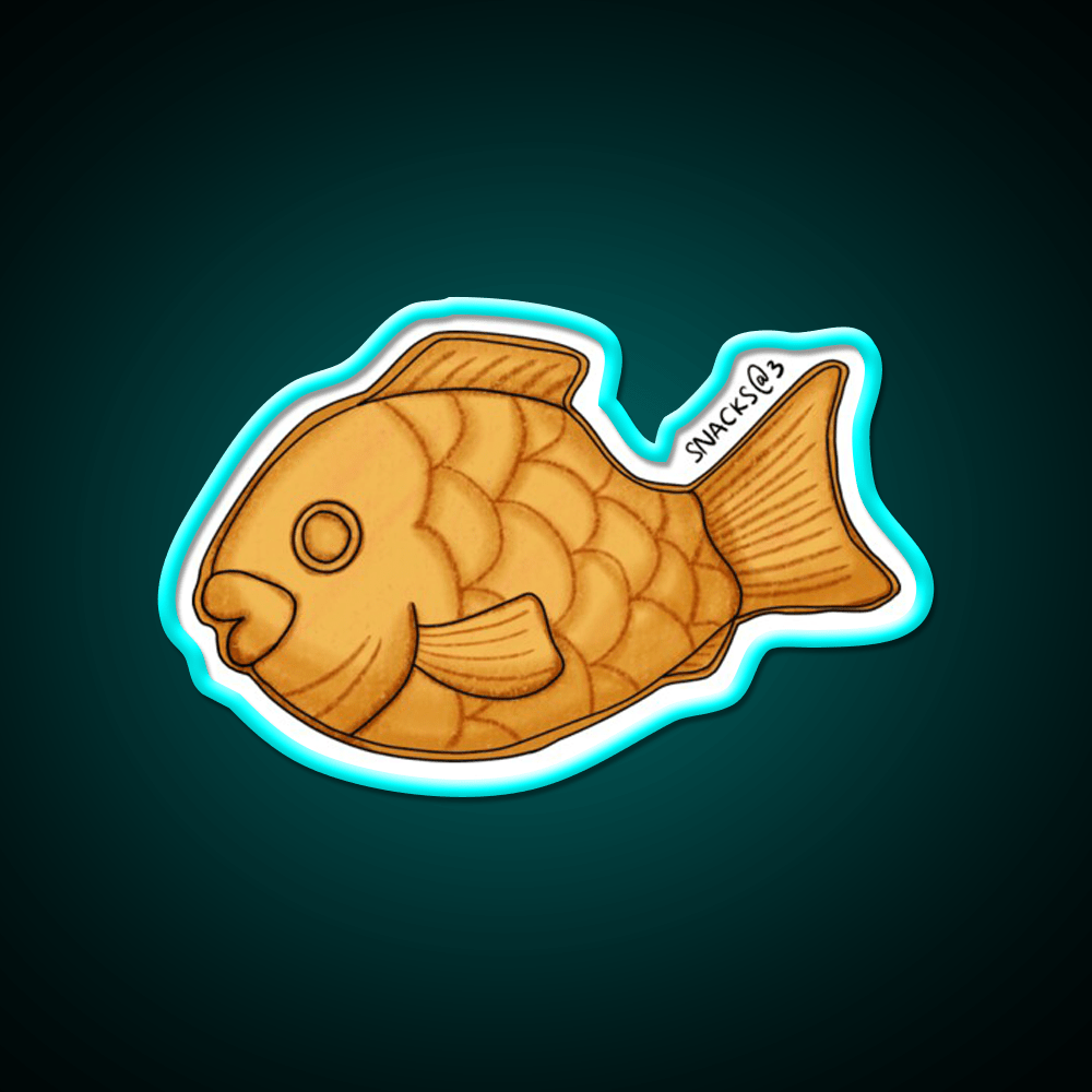 Taiyaki The Baked Fish Shaped Pastry Snack Food Led Neon Sign Rgb Color - Shineneon