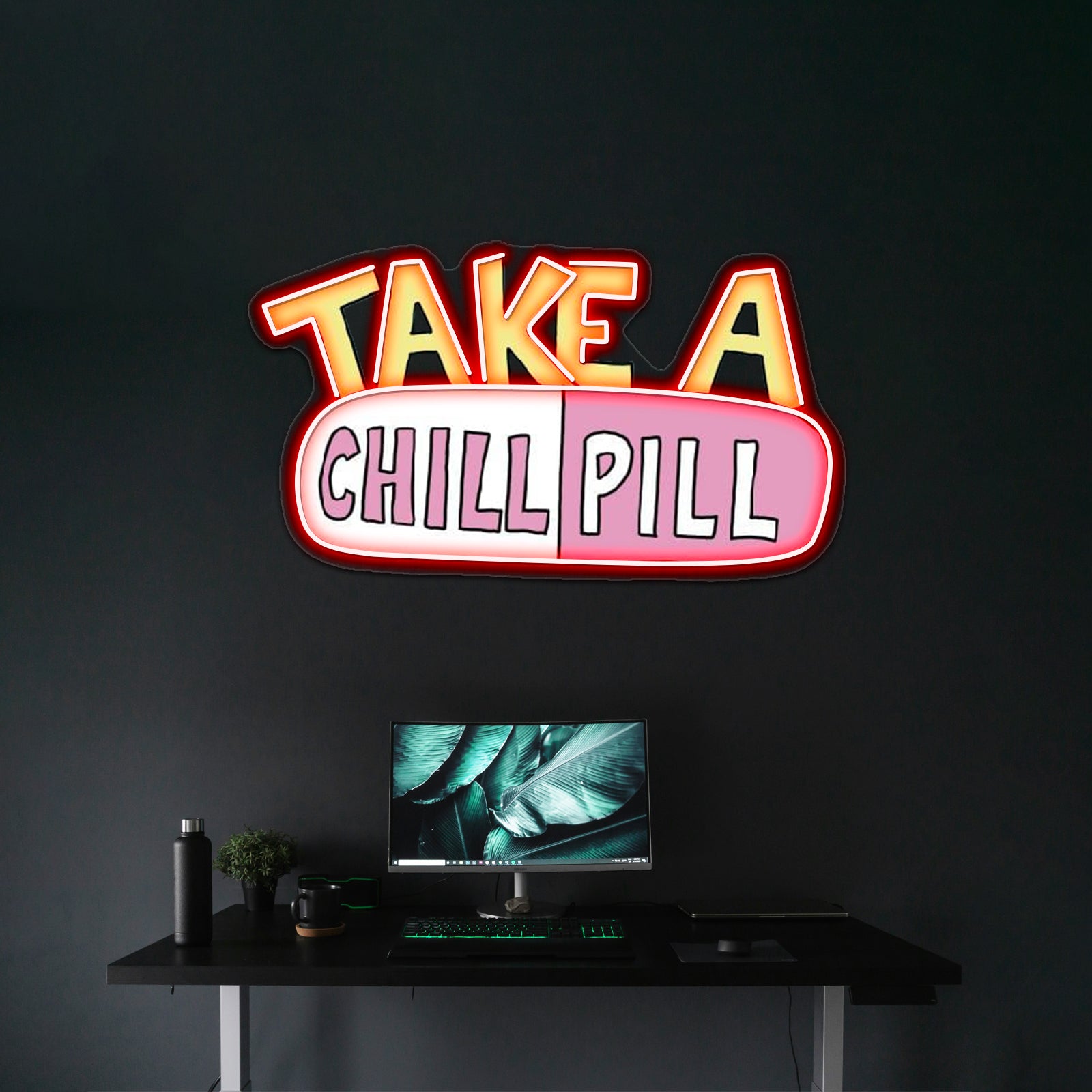Take A Chill Pill Neon Sign Artwork For Neon Sign Art | Shineneon