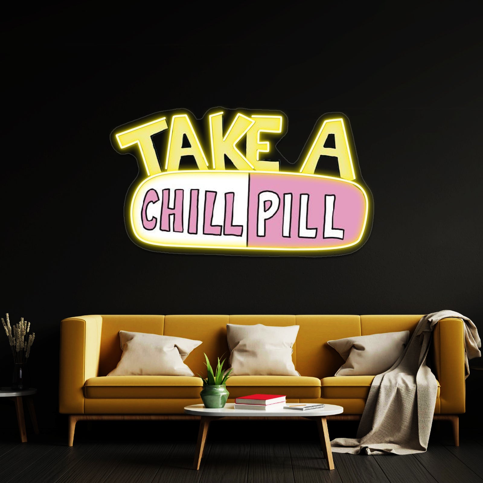 Take A Chill Pill Neon Sign Artwork For Neon Sign Art | Shineneon