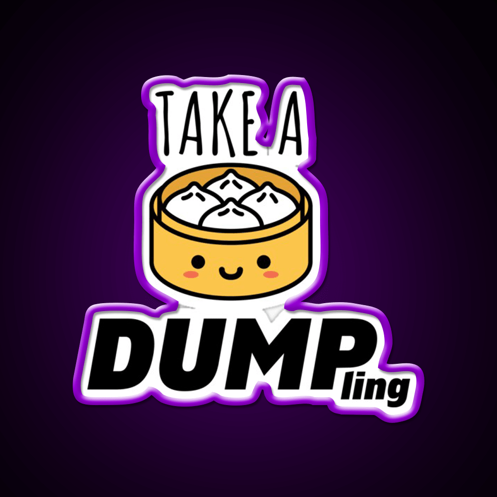 Take A Dumpling Led Neon Sign Chinese Food Rgb Color - Shineneon