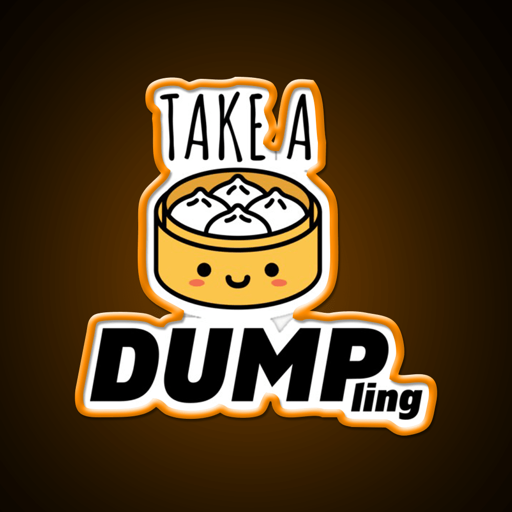Take A Dumpling Led Neon Sign Chinese Food Rgb Color - Shineneon