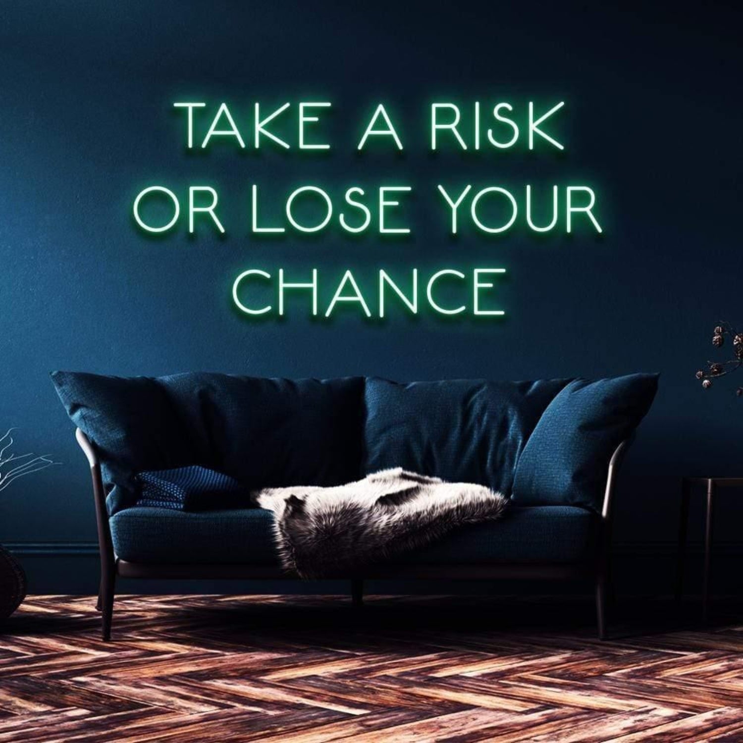 Take A Risk Or Lose Your Chance White Led Neon Sign For Modern Home Decor | Shineneon