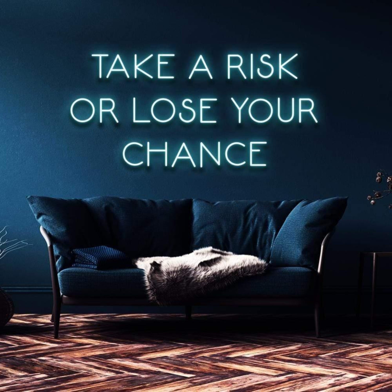 Take A Risk Or Lose Your Chance White Led Neon Sign For Modern Home Decor | Shineneon