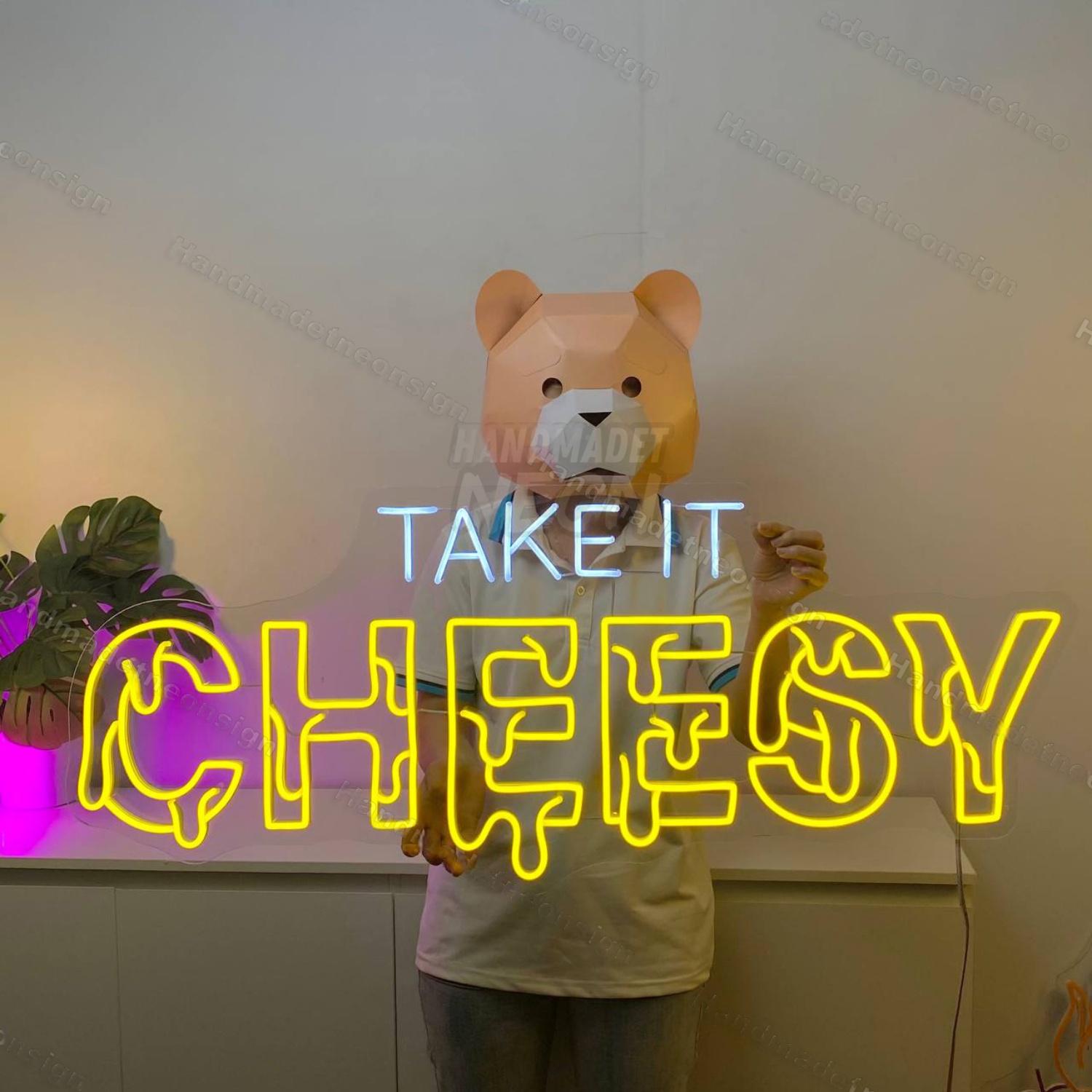 Take It Cheesy Led Neon Sign Food Led Neon Sign | Shineneon