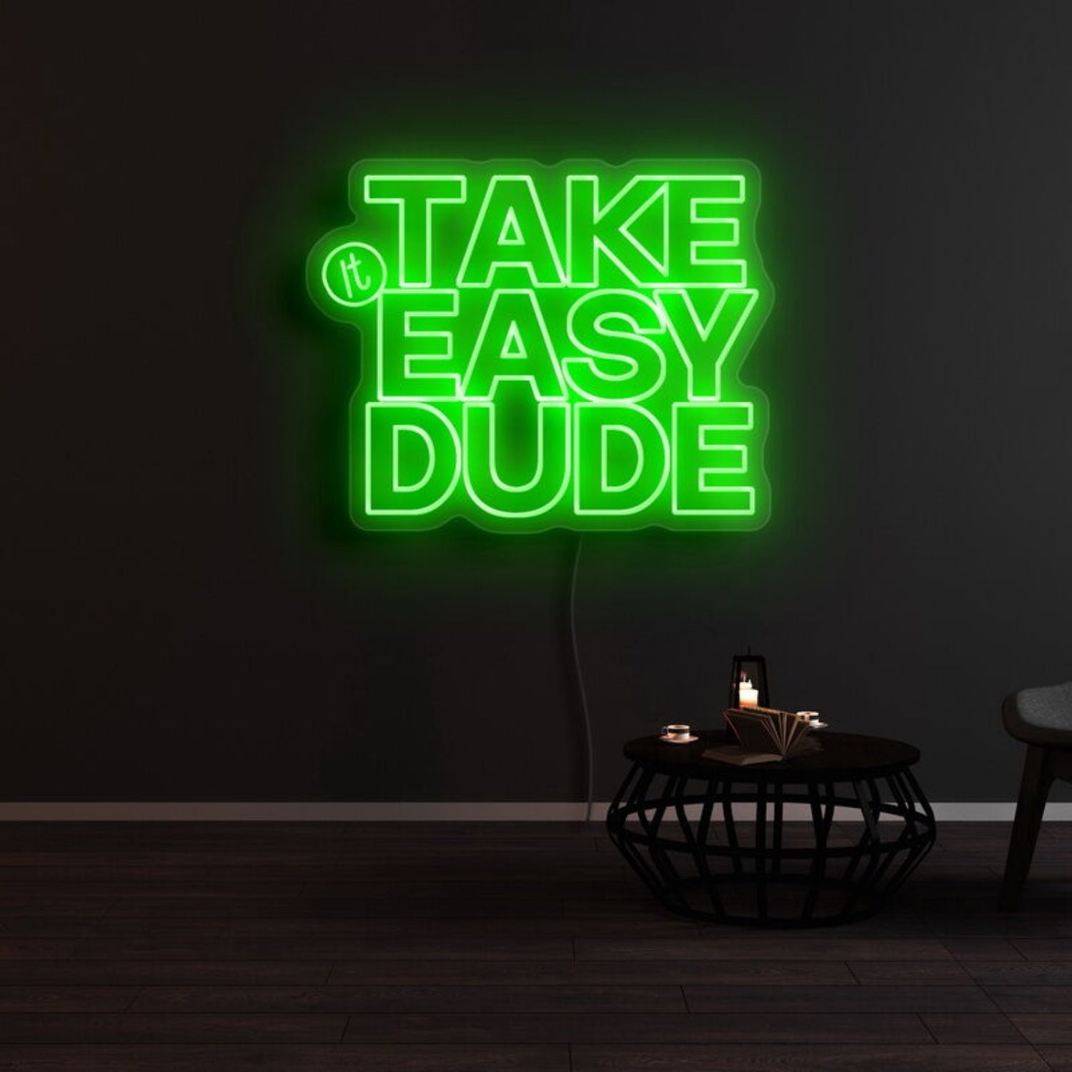 Take It Easy Dude Led Neon Sign | Shineneon