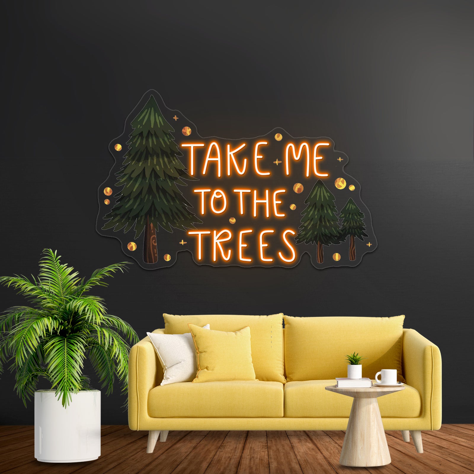 Take Me To The Trees Neon Sign Artwork For Neon Halloween Sign | Shineneon