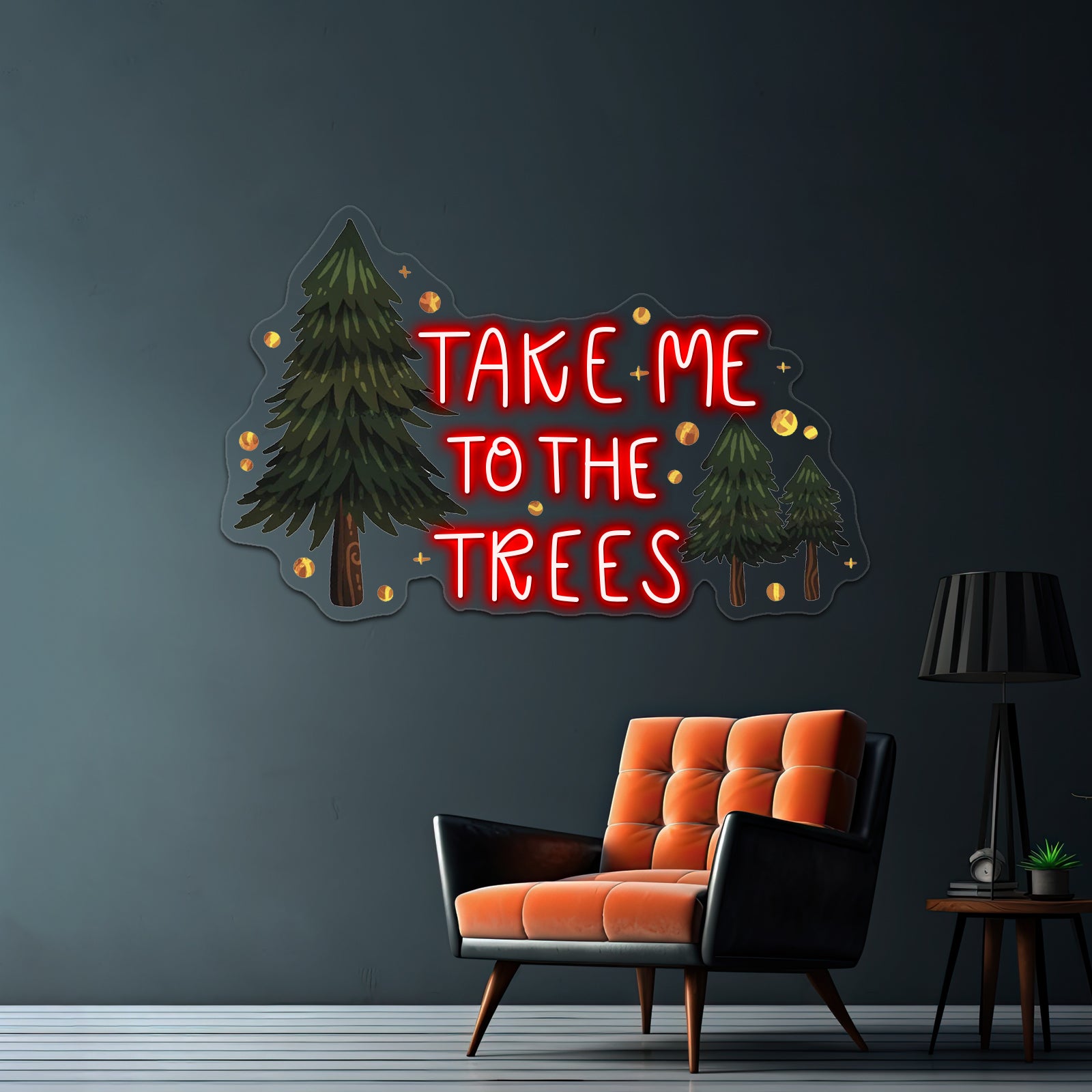 Take Me To The Trees Neon Sign Artwork For Neon Halloween Sign | Shineneon